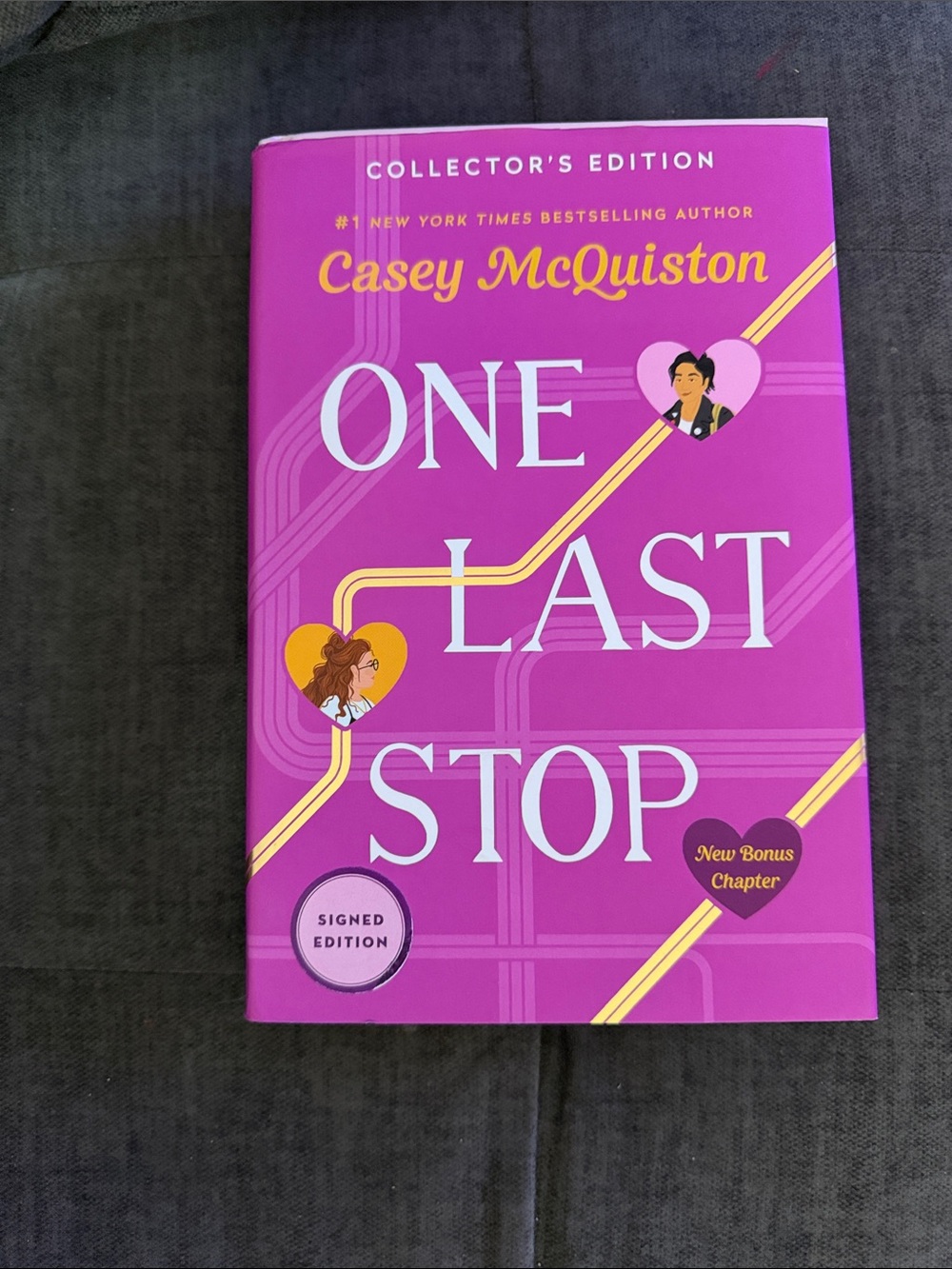 SIGNED - One Last Stop by Casey McQuiston Hardcover Collector's Edition